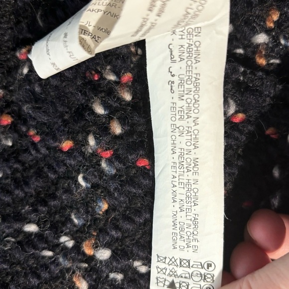 ZARA Sz S-M Trf Collection Black Plaid Wool Blend Metallic Snap Front Jacket - Picture 10 of 13